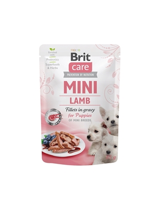 Picture of Brit Care Mini Lamb fillets in gravy for puppies 85gr
